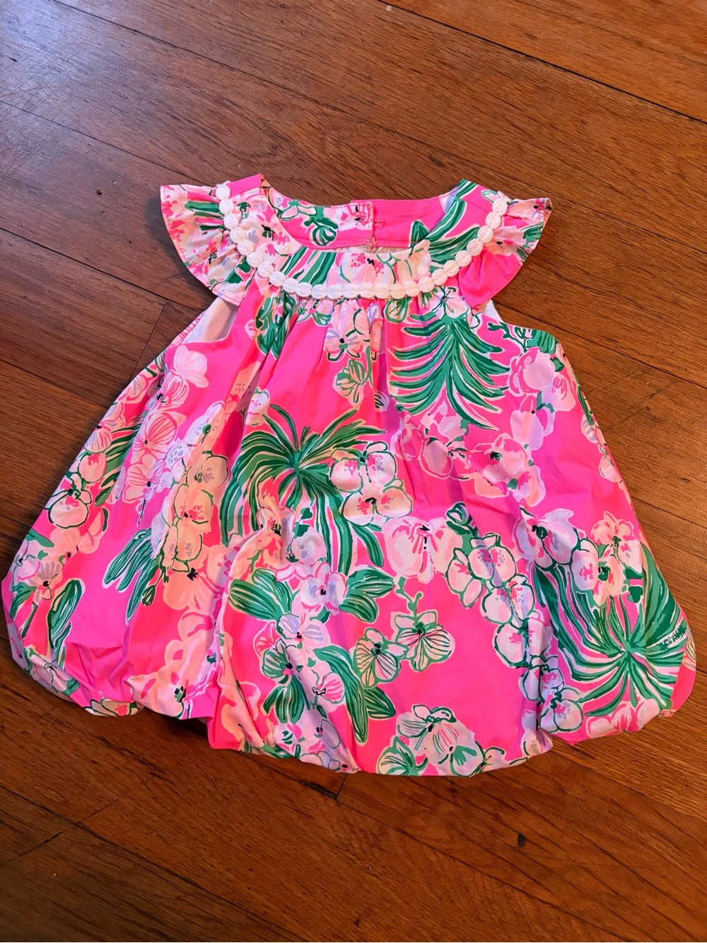 Lilly Pulitzer Pink Tropical Floral Bubble Dress